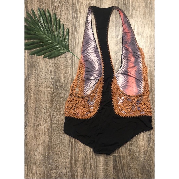 Indah Pagoda Snakeskin Reversible One-Piece - Picture 5 of 8
